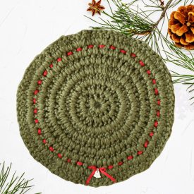 Karácsonyi asztaldísz, edényalátét