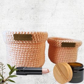 Horgolt tárolókosarak (2 db)