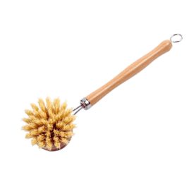   Cserélhető fejű fa mosogatókefe növényi sörtével (4,7 cm)